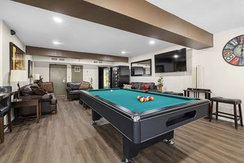 Recreation room pool table